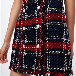 Zara Tweed plaid skirt. NWT